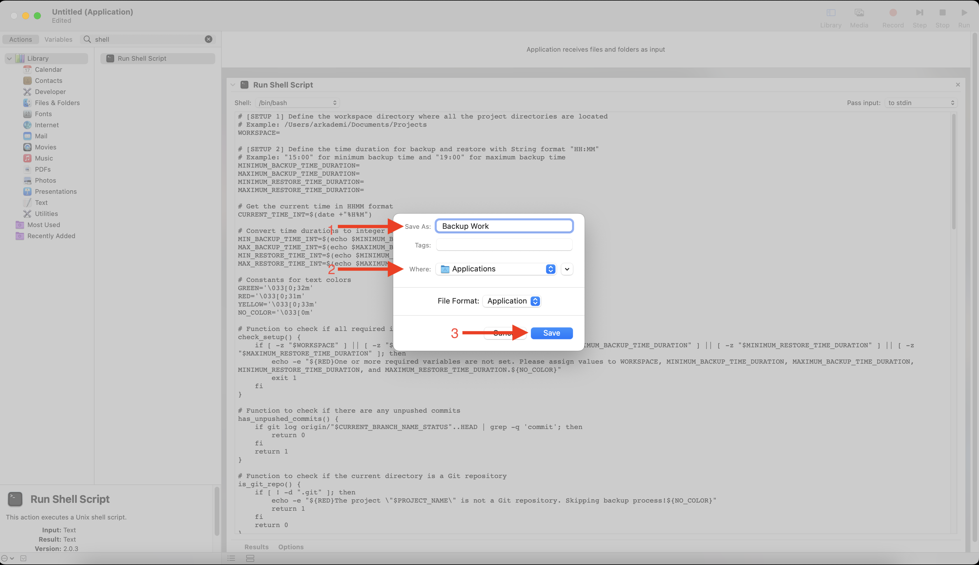 completeing the automater setup